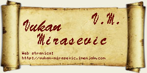 Vukan Mirašević vizit kartica